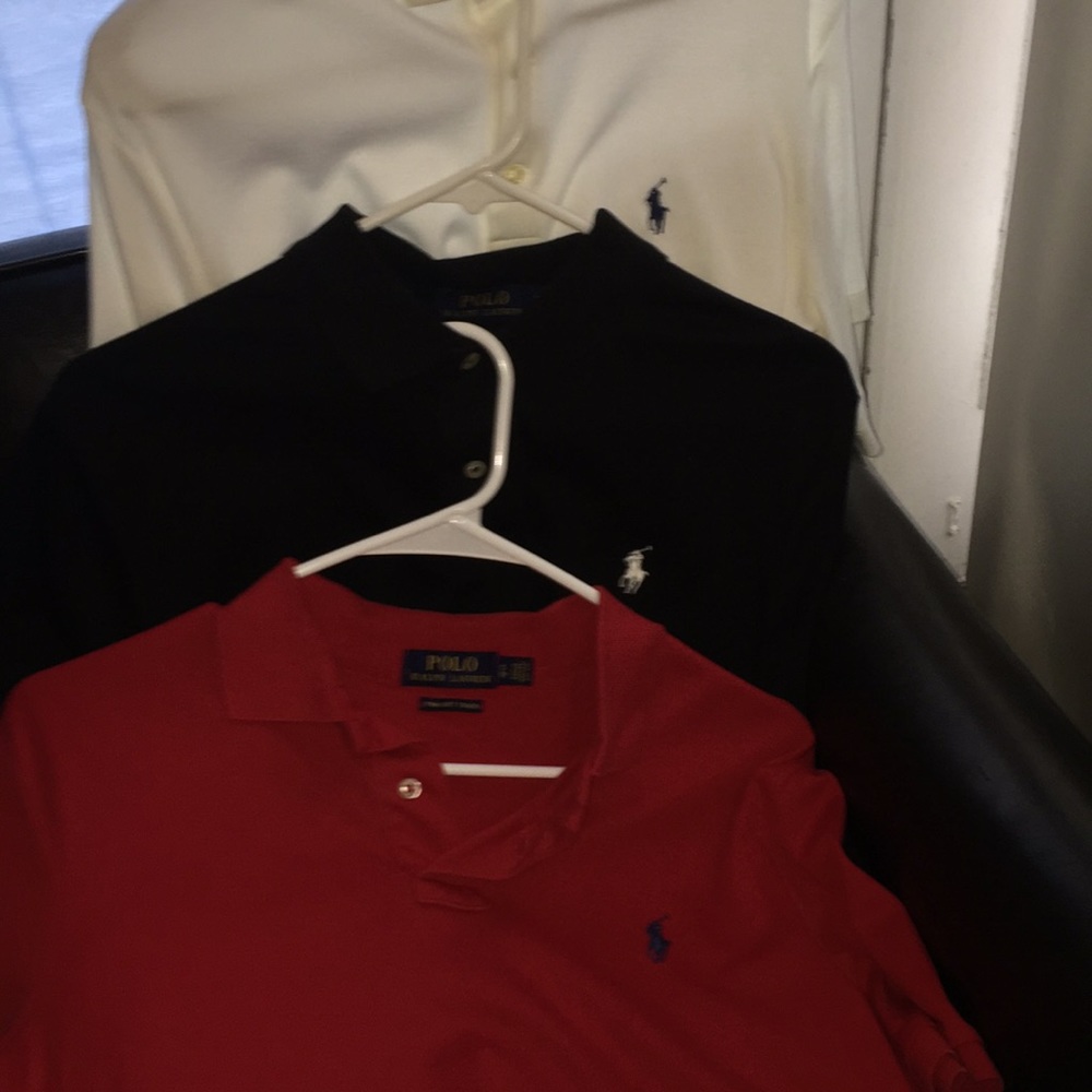 🔴⚫️⚪️Three Polo Ralph Lauren shirts